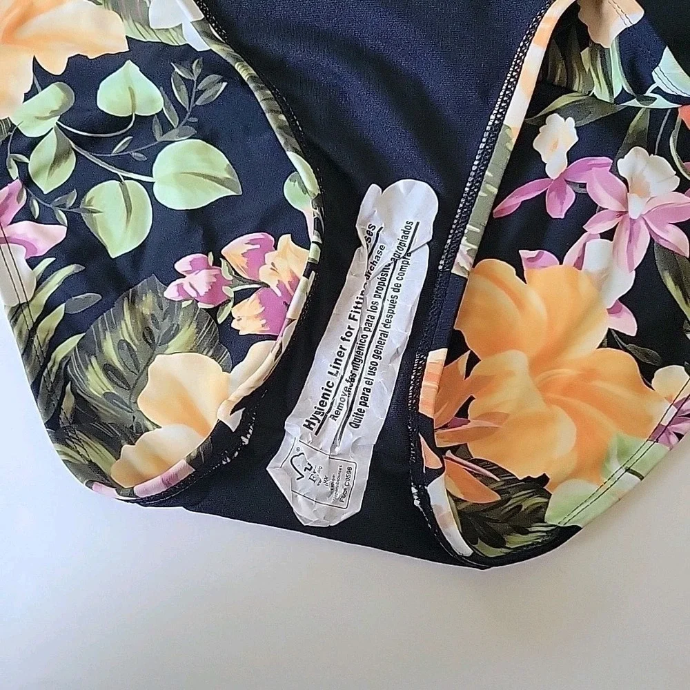 Hurley One Piece Swimsuit Large Floral UPF 50+NEW Beach Hawaiian Resort Tropical